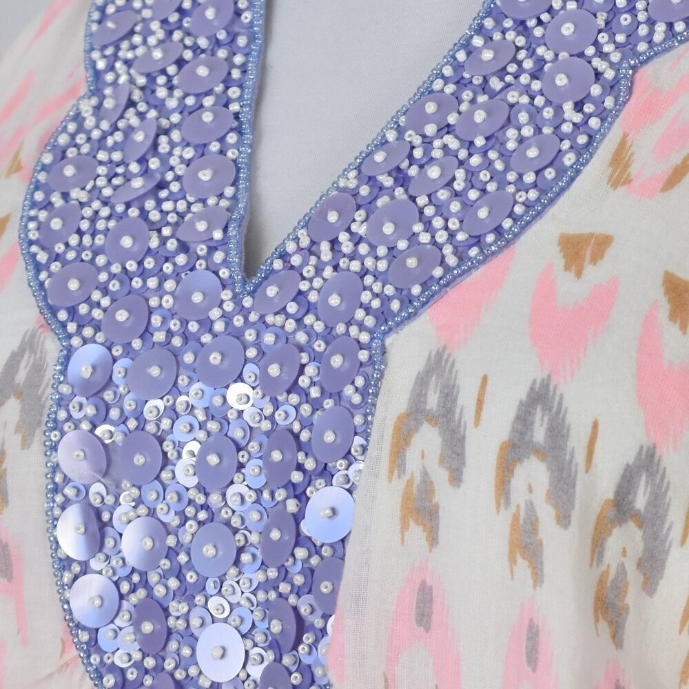 Nimo With Love Sequin Tie Dye Printed Dress - S - Picture 3 of 9